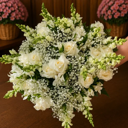 RAMALHETE DE FLORES BRANCAS