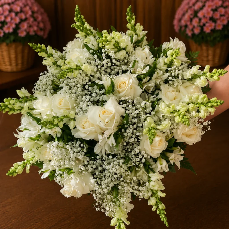 RAMALHETE DE FLORES BRANCAS