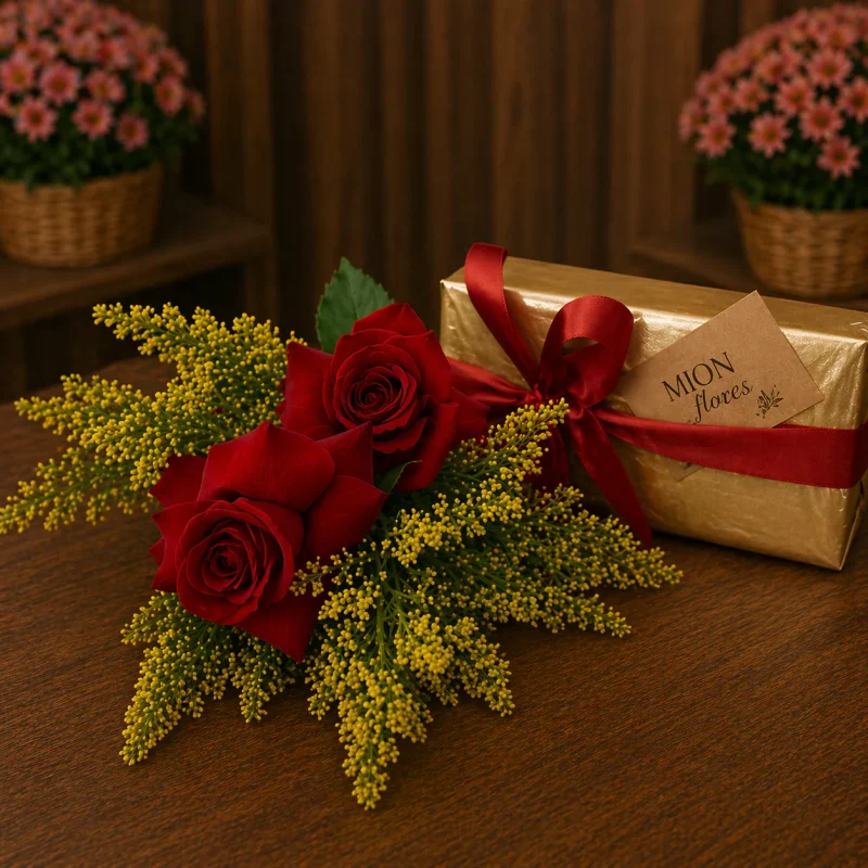 AMARRADO DE ROSAS COM BOMBOM NESTLÉ