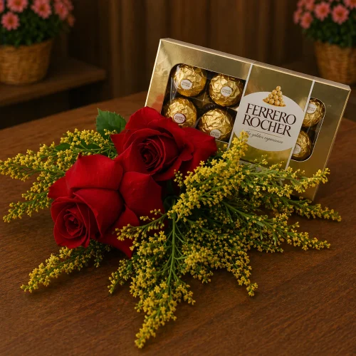 AMARRADO DE ROSAS COM FERRERO ROCHER