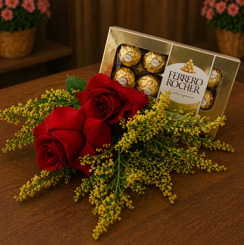 AMARRADO DE ROSAS COM FERRERO ROCHER