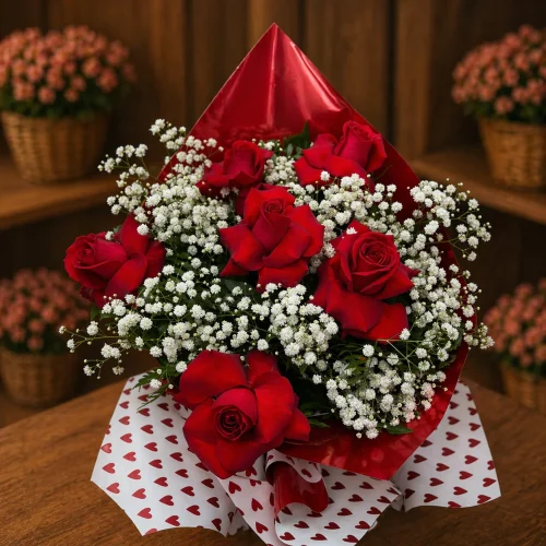 RAMALHETE COM 06 ROSAS